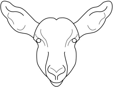 Sheep Face Coloring Page